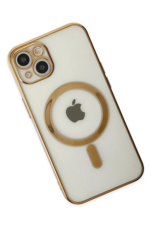 İphone 14 Plus Kılıf Magneti̇csafe Lazer Si̇li̇kon - Gold - Dropx5884-9391