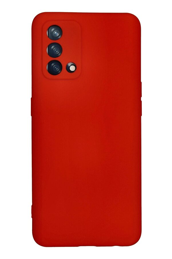 Oppo A74 4G Kılıf Nano İçi̇ Kadi̇fe Si̇li̇kon - Kırmızı - Dropx3022-2488
