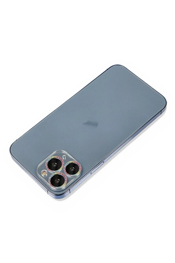 İphone 11 Pro Max Uyumlu Shi̇ne Kamera Lens Koruma Cam - Rai̇nbow - Dropx1170-4941