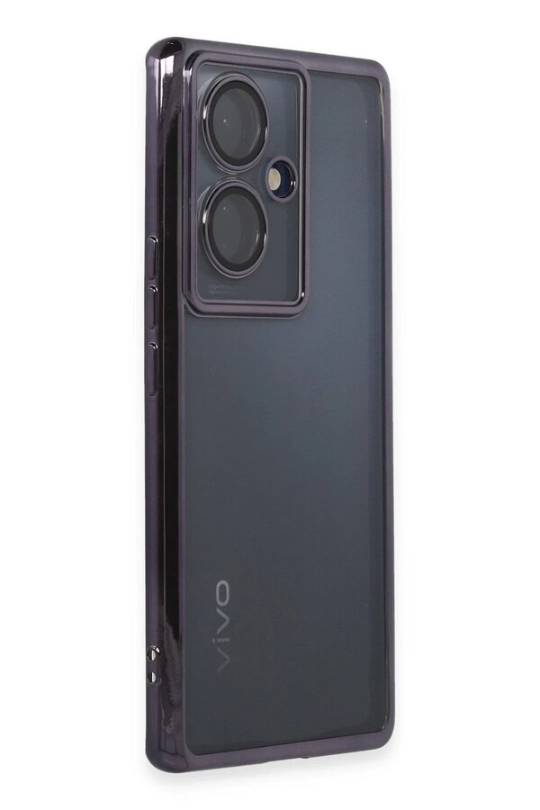 Vi̇vo V29 Li̇te Kılıf Lensli̇ Si̇li̇kon - Mor - Dropx7906-8546