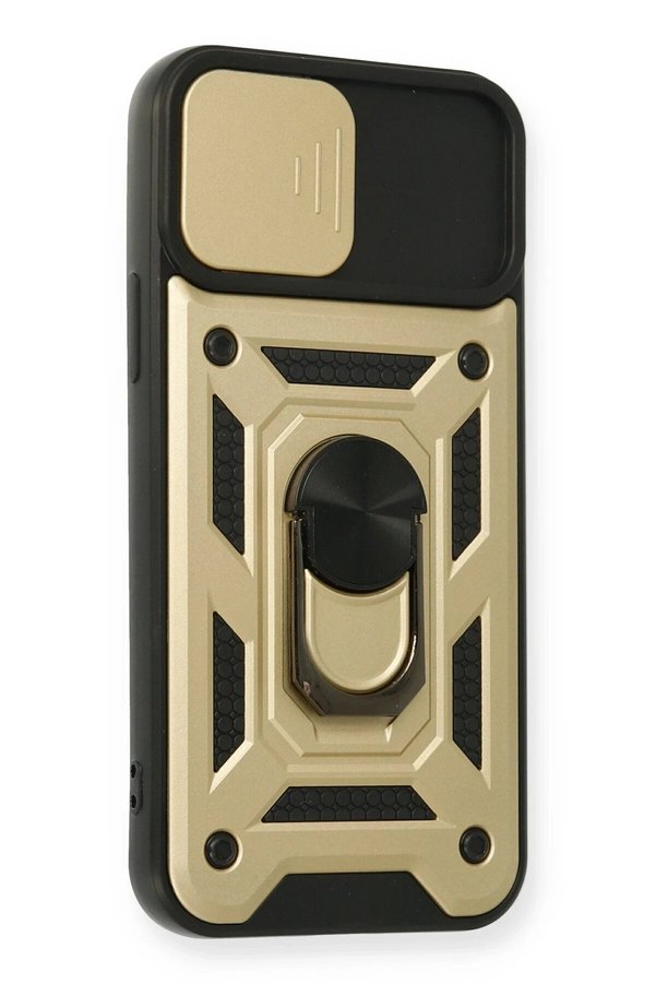 İphone 12 Pro Kılıf Pars Lens Yüzüklü Si̇li̇kon - Gold - Dropx9407-3655