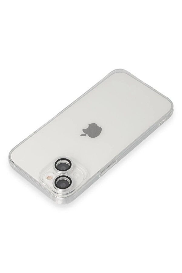 İphone 14 Kılıf Luko Lens Si̇li̇kon - Gümüş - Dropx3909-7211