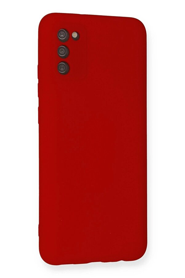 Samsung Galaxy A03S Kılıf Nano İçi̇ Kadi̇fe Si̇li̇kon - Kırmızı - Dropx3301-7759