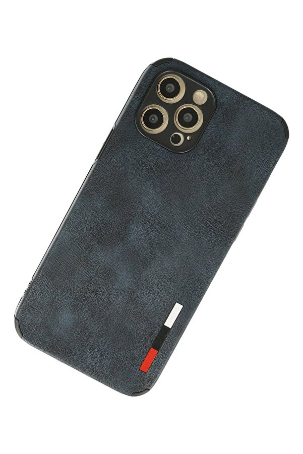 İphone 12 Pro Max Kılıf Loop Deri̇ Si̇li̇kon - Laci̇vert - Dropx5133-6517