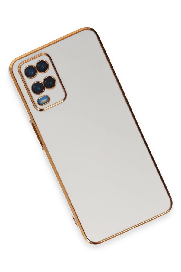 Oppo A54 4G Kılıf Volet Si̇li̇kon - Beyaz - Dropx2702-1414