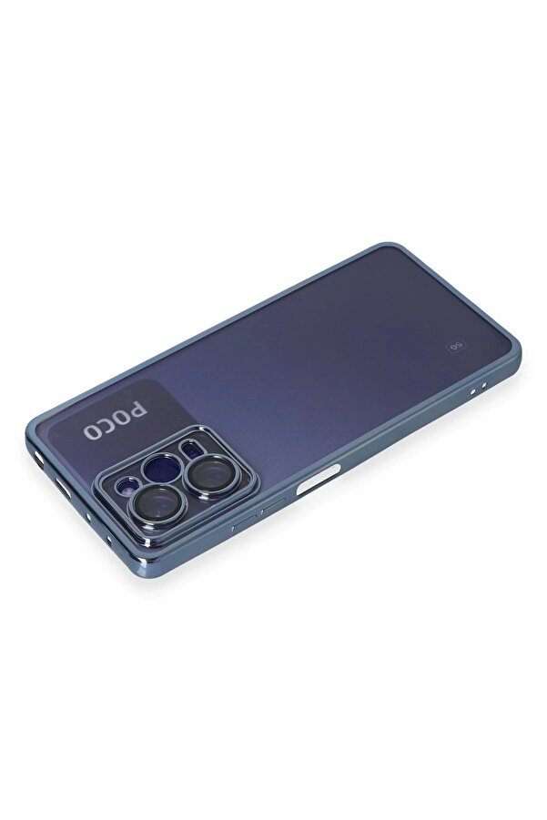 Xi̇aomi̇ Poco X5 Pro 5G Kılıf Lensli̇ Si̇li̇kon - Açık Mavi̇ - Dropx8280-1515
