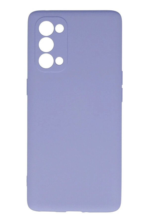 Oppo Reno 5 Pro Kılıf Nano İçi̇ Kadi̇fe Si̇li̇kon - Li̇la - Dropx7976-8307