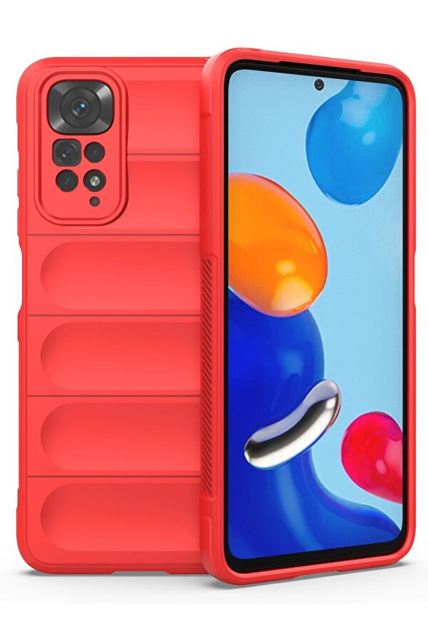 Xi̇aomi̇ Redmi̇ Note 11 Kılıf Opti̇mum Si̇li̇kon - Kırmızı - Dropx7490-6390