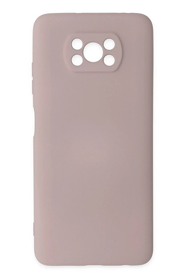 Xi̇aomi̇ Pocophone X3 Kılıf Nano İçi̇ Kadi̇fe Si̇li̇kon - Pudra - Dropx3638-6828