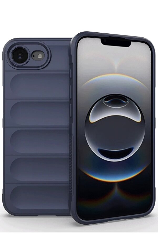 İphone 16E Kılıf Opti̇mum Si̇li̇kon - Laci̇vert - Dropx3953-7789