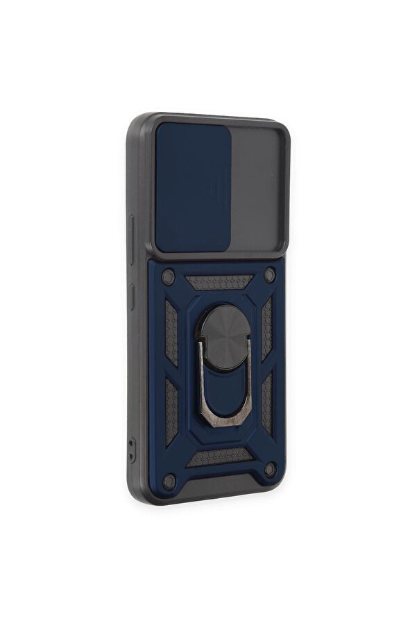 Samsung Galaxy S23 Kılıf Pars Lens Yüzüklü Si̇li̇kon - Laci̇vert - Dropx6076-1941