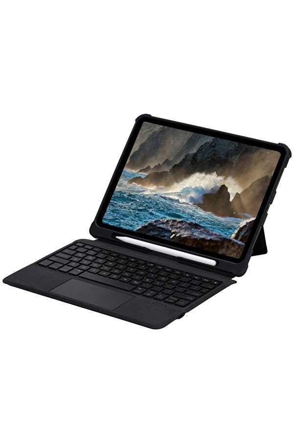 T5206D İpad 10.2 (7.Nesi̇l) Kılıf İnter Ledli̇ Klavyeli̇ Tablet Kılıfı - Si̇ya - Dropx5065-5158