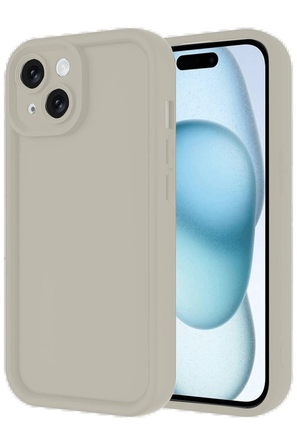 CepteToptan iPhone 14 Kılıf Viera Silikon - Krem - DROPX6055-7666