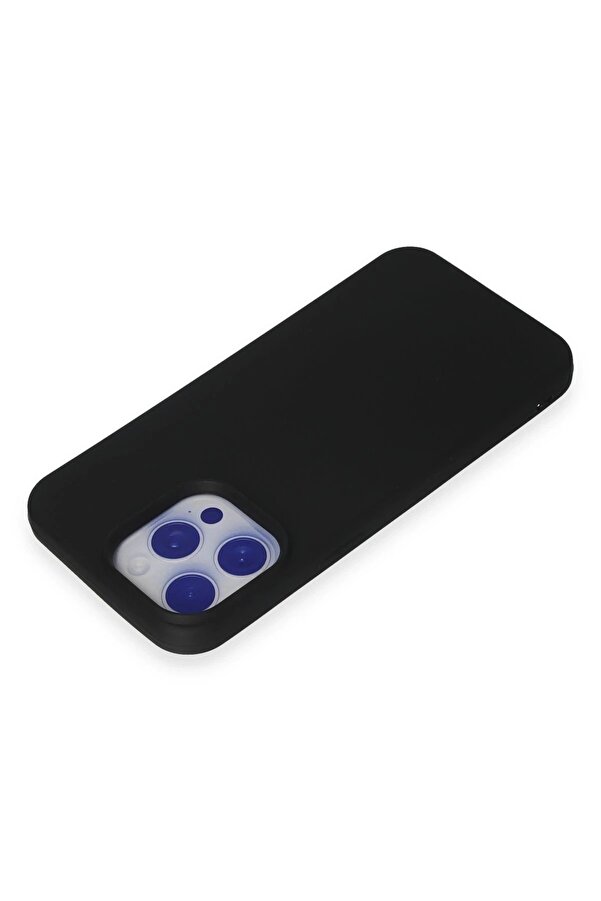 İphone 15 Pro Max Kılıf Nano İçi̇ Kadi̇fe Si̇li̇kon - Si̇yah - Dropx5524-6249