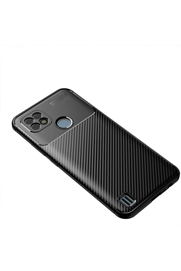 Realme C21 Kılıf Auto Focus Karbon Kapak - Si̇yah - Dropx1457-8703