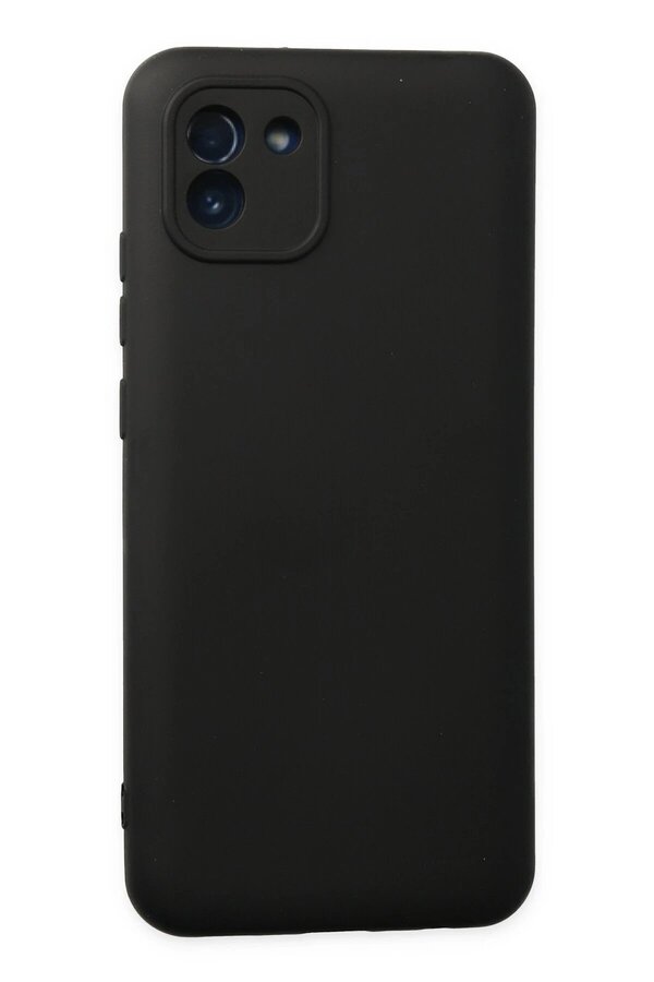 CepteToptan Samsung Galaxy A03 Kılıf Nano içi Kadife Silikon - Siyah - DROPX8079-4822