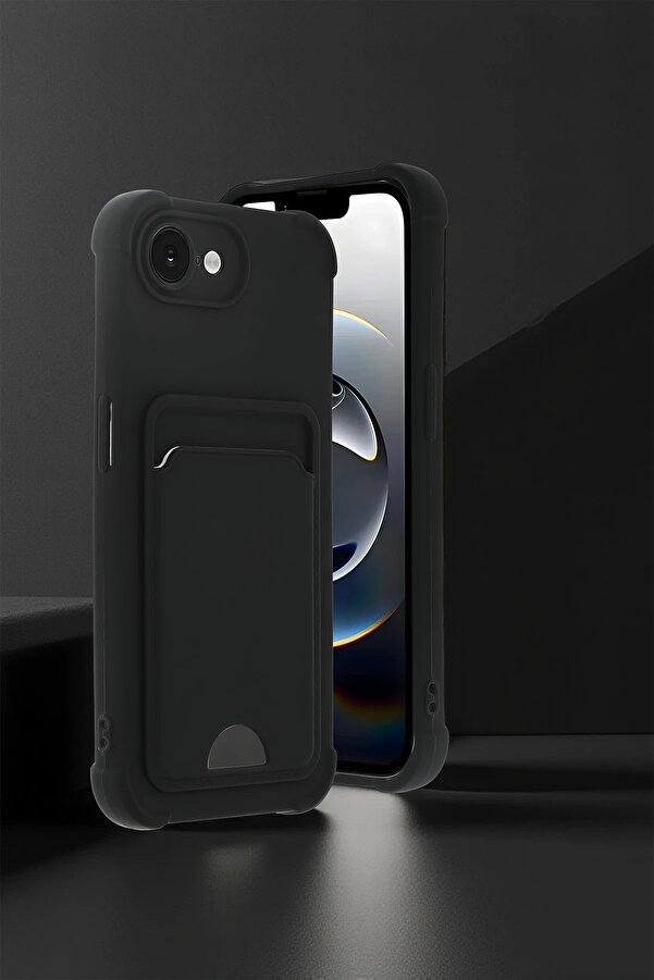 Apple İphone 16E Kelvi̇n Kartvi̇zi̇tli̇ Si̇li̇kon - Laci̇vert - Dropx9116-9406