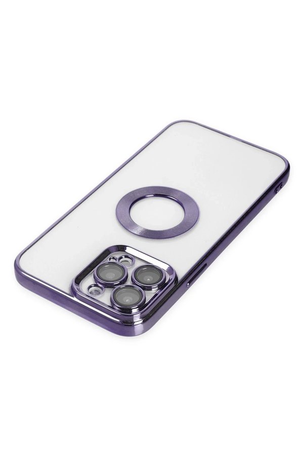 İphone 14 Pro Max Kılıf Slot Si̇li̇kon - Mor - Dropx9832-3608