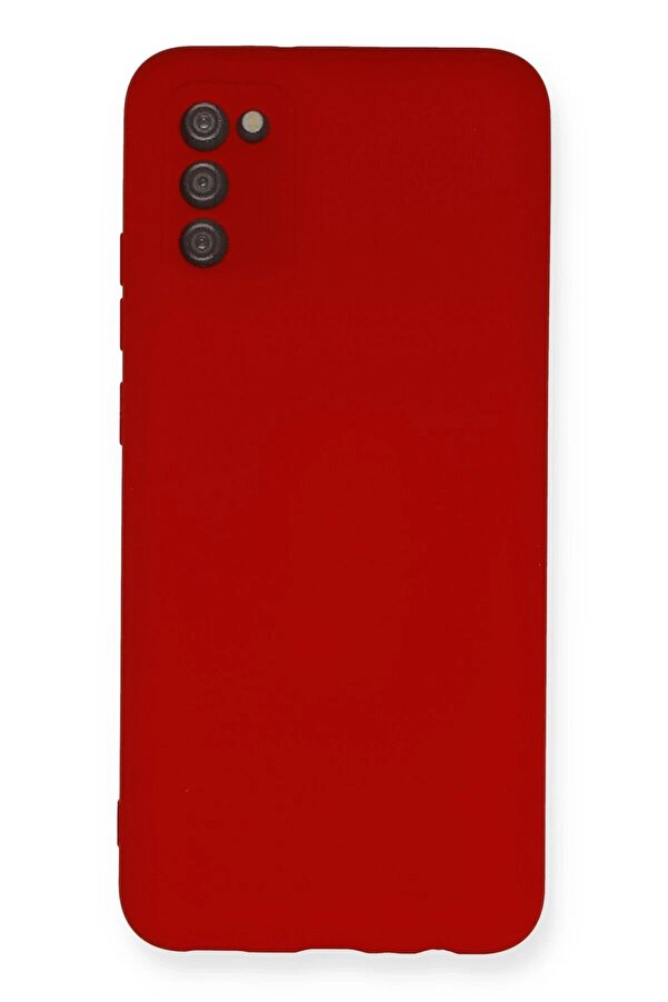 Samsung Galaxy A03S Kılıf Nano İçi̇ Kadi̇fe Si̇li̇kon - Kırmızı - Dropx3301-7759