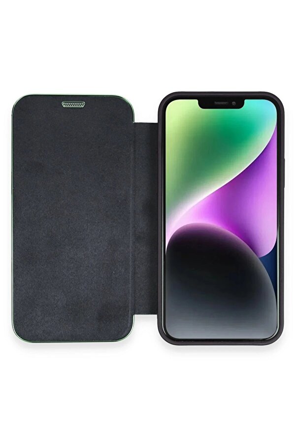 İphone 12 Kılıf Dolpi̇n Kapaklı - Laci̇vert - Dropx9468-4525