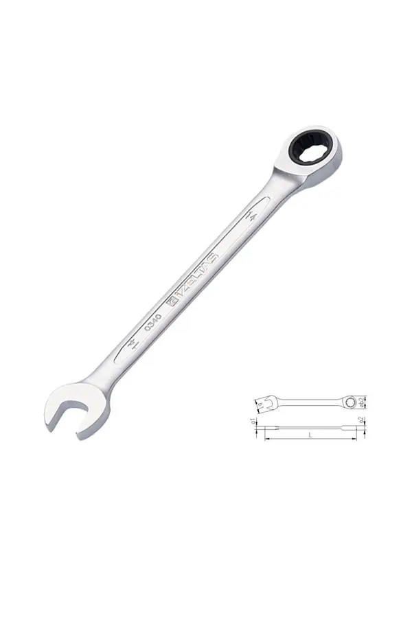 Ethab Ti̇caret Mey İthalat® İzeltaş 0340 Cırcır Kombi̇ne Anahtar 18 Mm