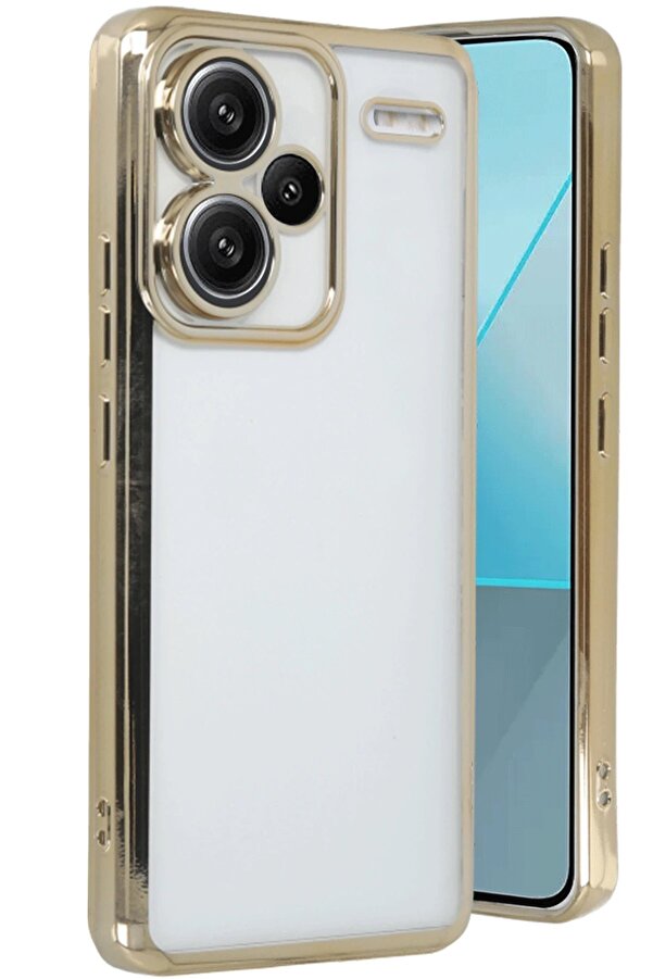 Xi̇aomi̇ Redmi̇ Note 13 Pro Plus Kılıf Lensli̇ Si̇li̇kon - Gold - Dropx5037-7272