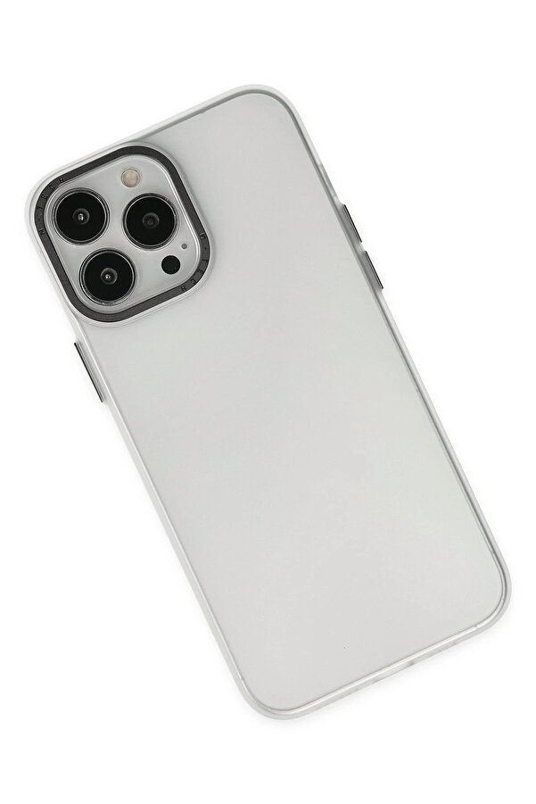İphone 14 Pro Max Kılıf Modos Metal Kapak - Şeffaf - Dropx8176-3834