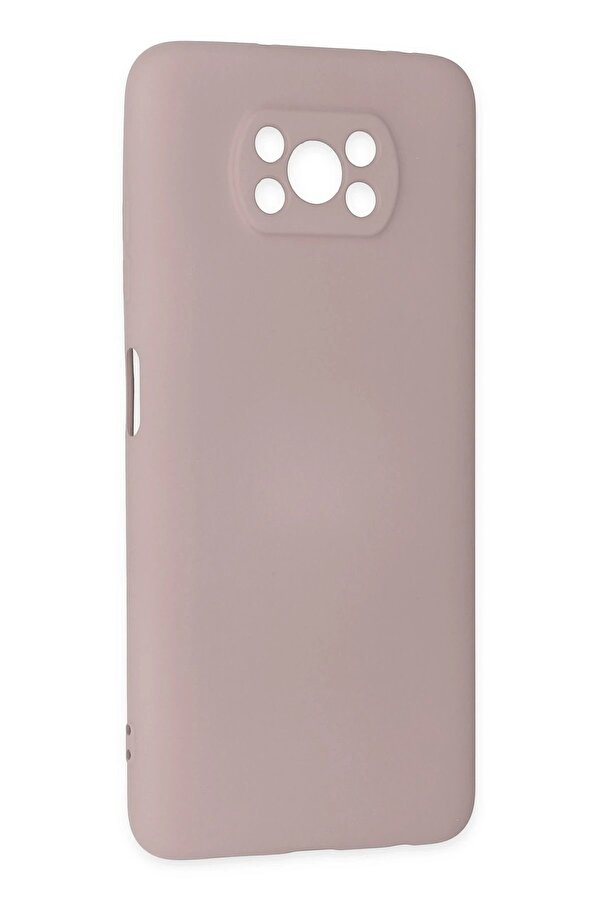 Xi̇aomi̇ Pocophone X3 Kılıf Nano İçi̇ Kadi̇fe Si̇li̇kon - Pudra - Dropx3638-6828