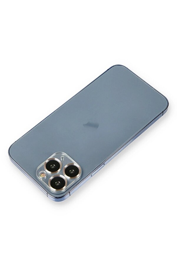 İphone 11 Pro Max Metal Kamera Lens Koruma Cam - Gold - Dropx2012-3572
