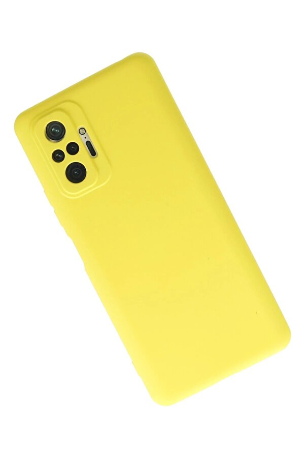 Xi̇aomi̇ Redmi̇ Note 10 Pro Kılıf Nano İçi̇ Kadi̇fe Si̇li̇kon - Sarı - Dropx3043-1459