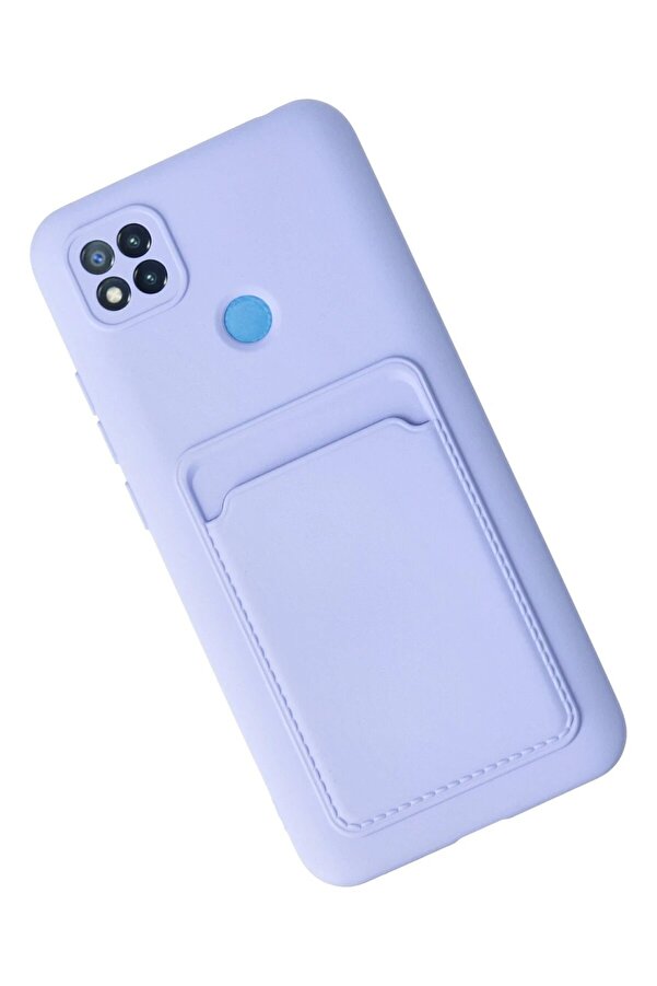 Xi̇aomi̇ Redmi̇ 9C Kılıf Kelvi̇n Kartvi̇zi̇tli̇ Si̇li̇kon - Li̇la - Dropx5203-4747