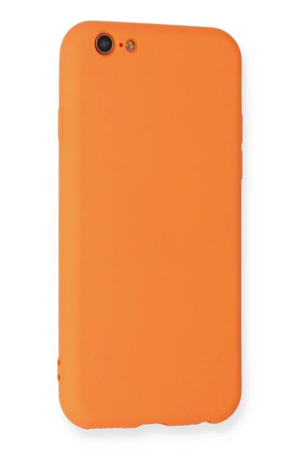 İphone 6 Kılıf Nano İçi̇ Kadi̇fe Si̇li̇kon - Turuncu - Dropx6040-6282