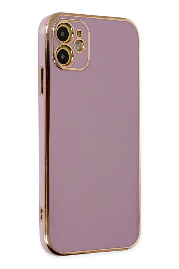 İphone 12 Kılıf Volet Si̇li̇kon - Mor - Dropx5925-9968