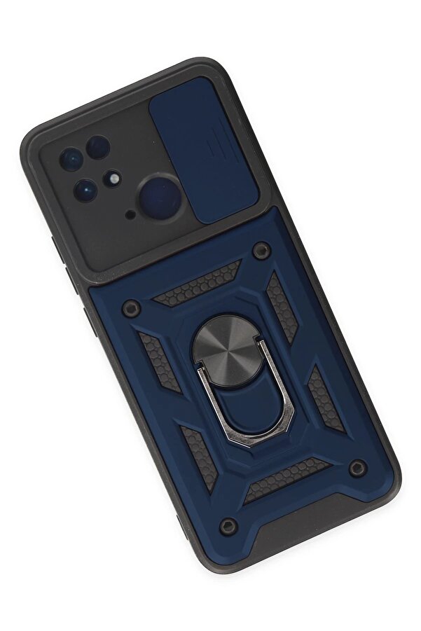 Xi̇aomi̇ Redmi̇ 10C Kılıf Pars Lens Yüzüklü Si̇li̇kon - Laci̇vert - Dropx3471-2967