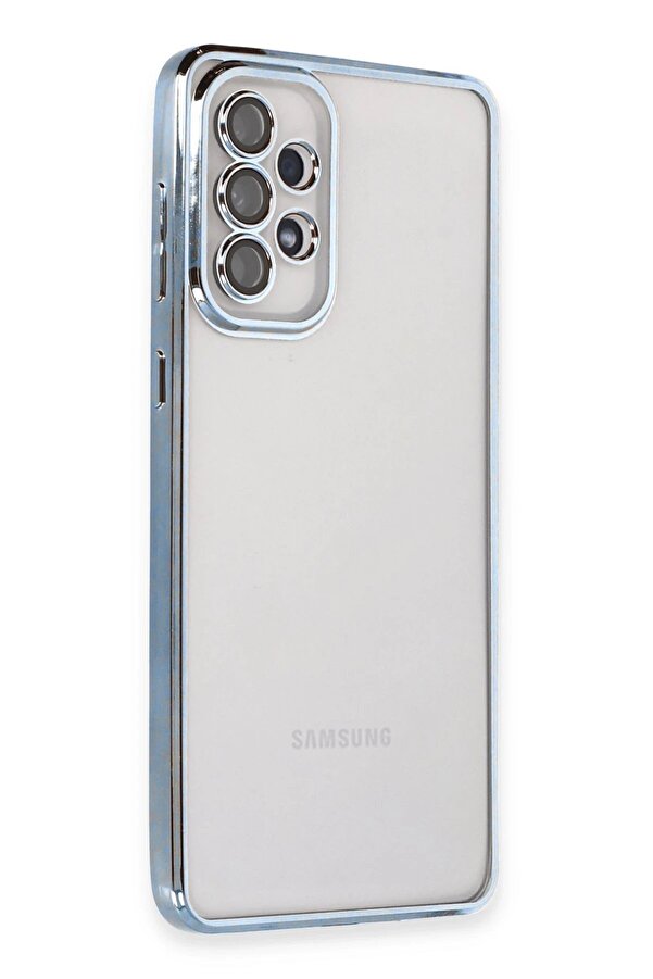 Samsung Galaxy A53 5G Kılıf Lensli̇ Si̇li̇kon - Açık Mavi̇ - Dropx2277-3562