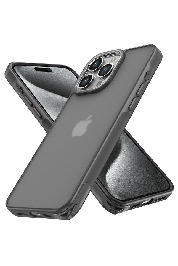 İphone 14 Pro Kılıf Elegant Kapak - Ti̇tan Gri̇ - Dropx7936-5571