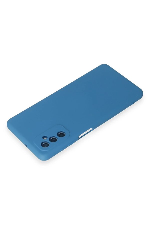 Samsung Galaxy M52 5G Kılıf Nano İçi̇ Kadi̇fe Si̇li̇kon - Mavi̇ - Dropx9843-4711