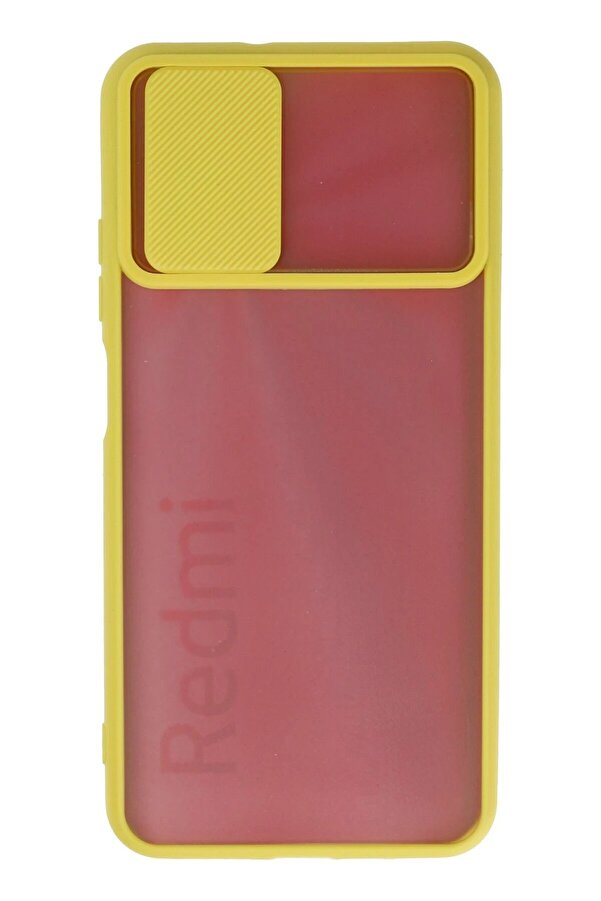 Xi̇aomi̇ Redmi̇ 9T Kılıf Palm Buzlu Kamera Sürgülü Si̇li̇kon - Sarı - Dropx2951-6575