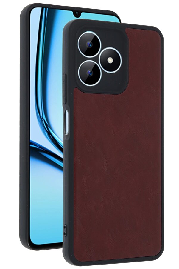 Realme Note 50 4G Kılıf Aras Deri̇ Kapak - Bordo - Dropx3476-6783