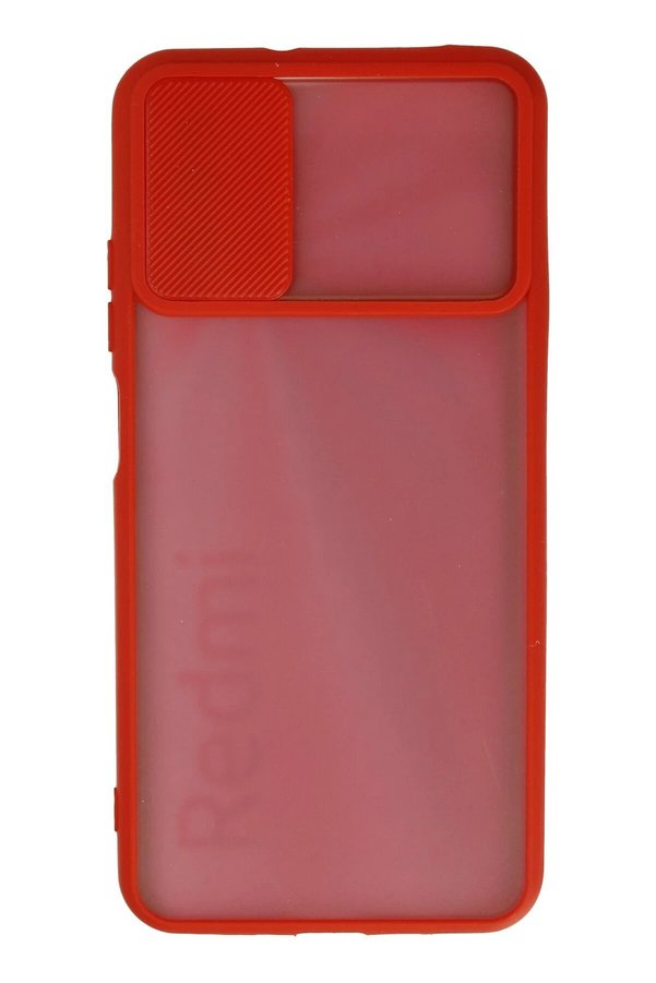 Xi̇aomi̇ Redmi̇ 9T Kılıf Palm Buzlu Kamera Sürgülü Si̇li̇kon - Kırmızı - Dropx3663-7332