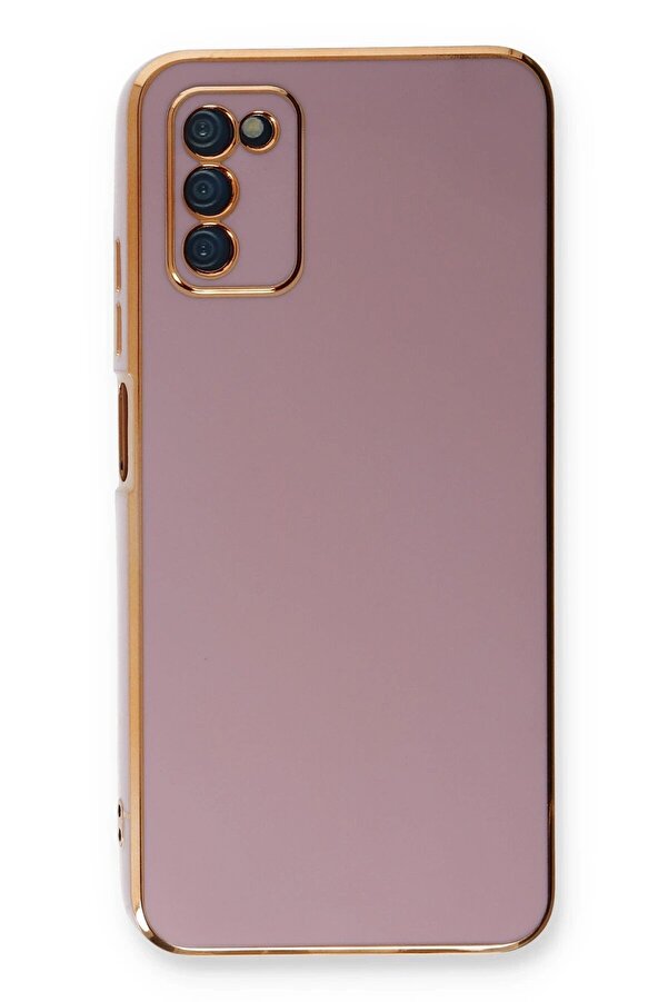 Samsung Galaxy A03S Kılıf Volet Si̇li̇kon - Mor - Dropx4557-4567
