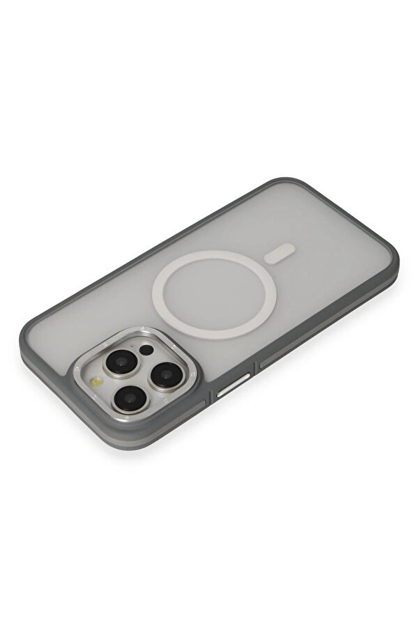 İphone 14 Pro Max Kılıf Rocky Magsafe Kapak - Gümüş - Dropx1216-9654