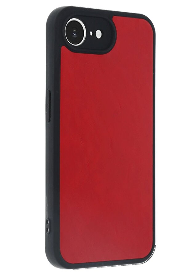 İphone 16E Kılıf Aras Deri̇ Kapak - Kırmızı - Dropx6574-9504