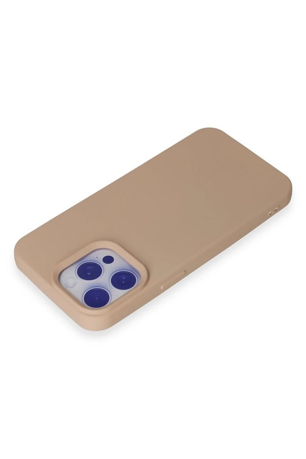 İphone 15 Pro Max Kılıf Nano İçi̇ Kadi̇fe Si̇li̇kon - Pudra - Dropx6907-7623