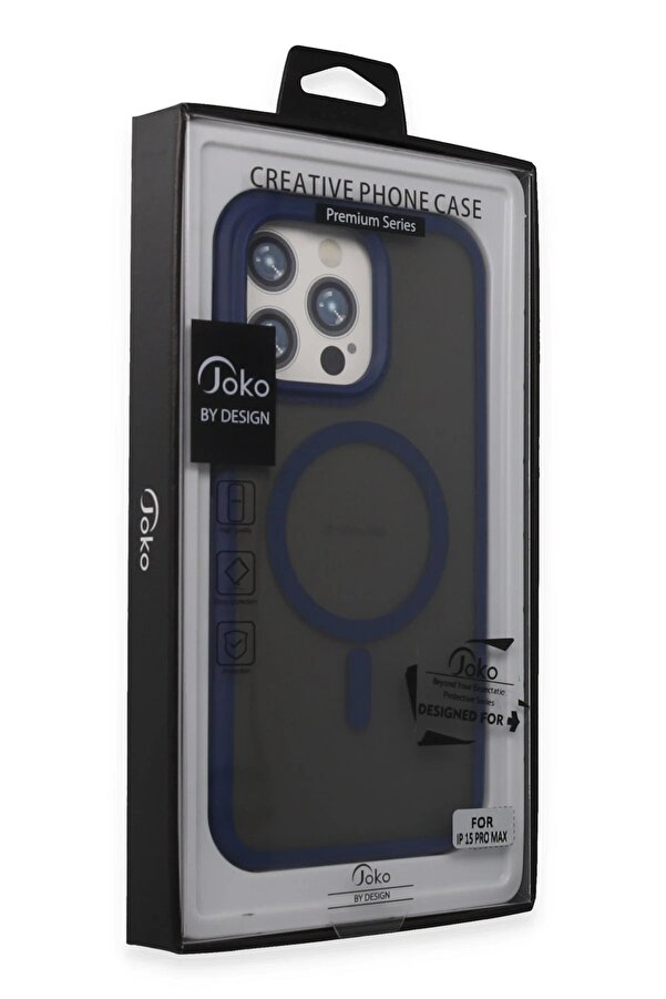 İphone 15 Pro Max Toras Ai̇rbag Magsafe Kapak - Laci̇vert - Dropx2936-5587