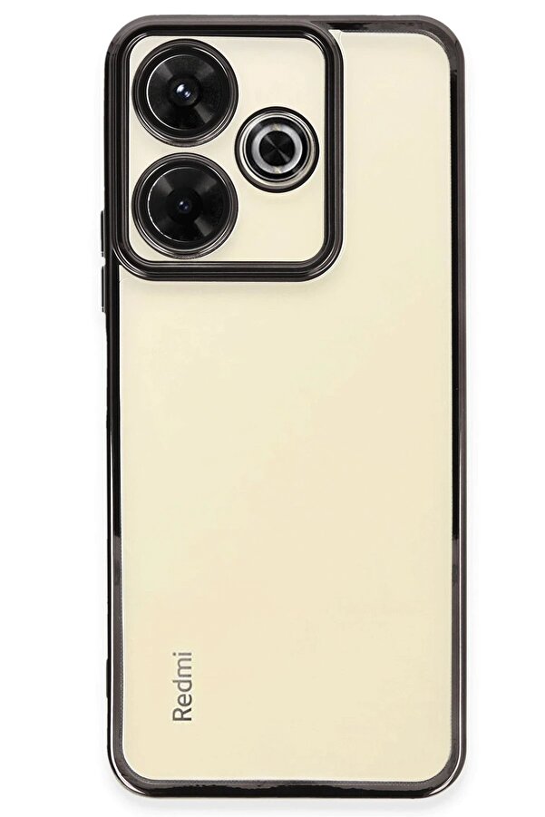 Xi̇aomi̇ Redmi̇ 13 4G Kılıf Lensli̇ Si̇li̇kon - Si̇yah - Dropx7289-3967