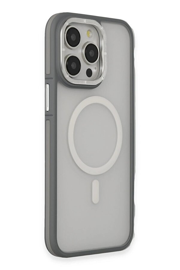İphone 14 Pro Max Kılıf Rocky Magsafe Kapak - Gümüş - Dropx1216-9654