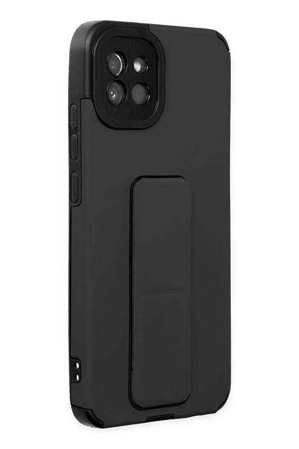 Samsung Galaxy A03 Kılıf Mega Standlı Si̇li̇kon - Si̇yah - Dropx6913-8735