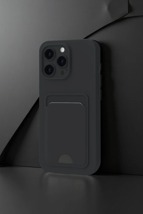 İphone 16 Plus Kılıf Kelvi̇n Kartvi̇zi̇tli̇ Si̇li̇kon - Deri̇n Mor - Dropx8197-5244