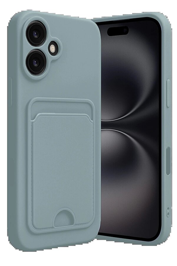 İphone 16 Kılıf Kelvi̇n Kartvi̇zi̇tli̇ Si̇li̇kon - Açık Yeşi̇l - Dropx5758-3088